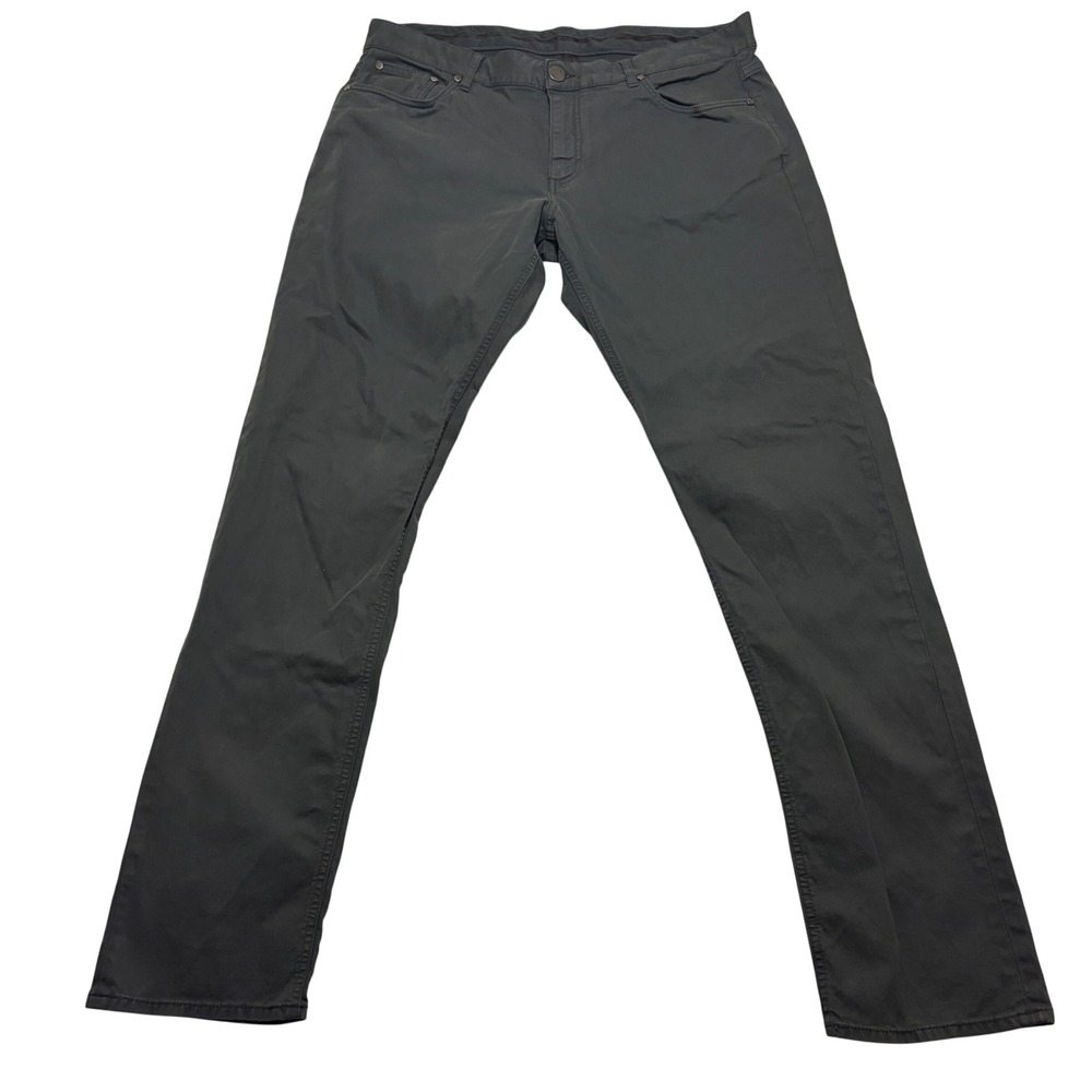 Ermenegildo Zegna Mens Slim Fit 5-Pocket Pants Gray Charcoal Size 38x34 Italy